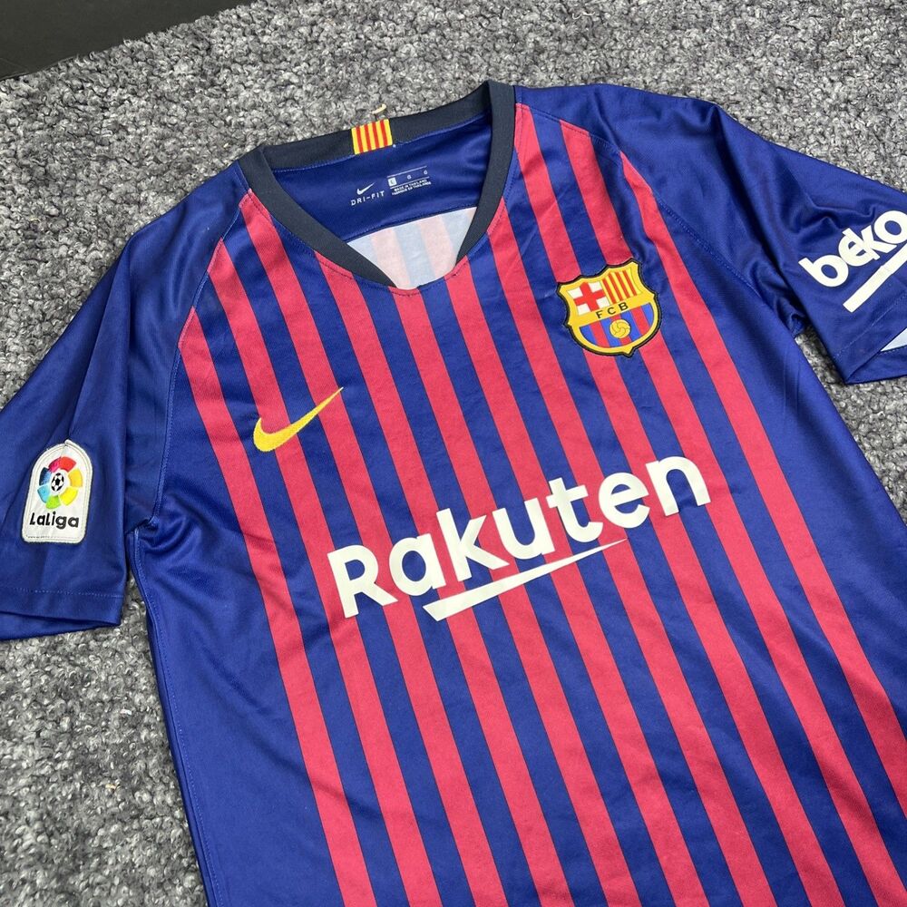FC Barcelona Nike 2018/2019 Football Soccer Home Jersey #10 Messi Size Large